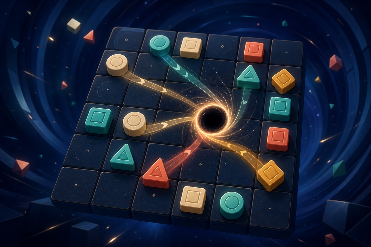Black Hole Square logic puzzle game
