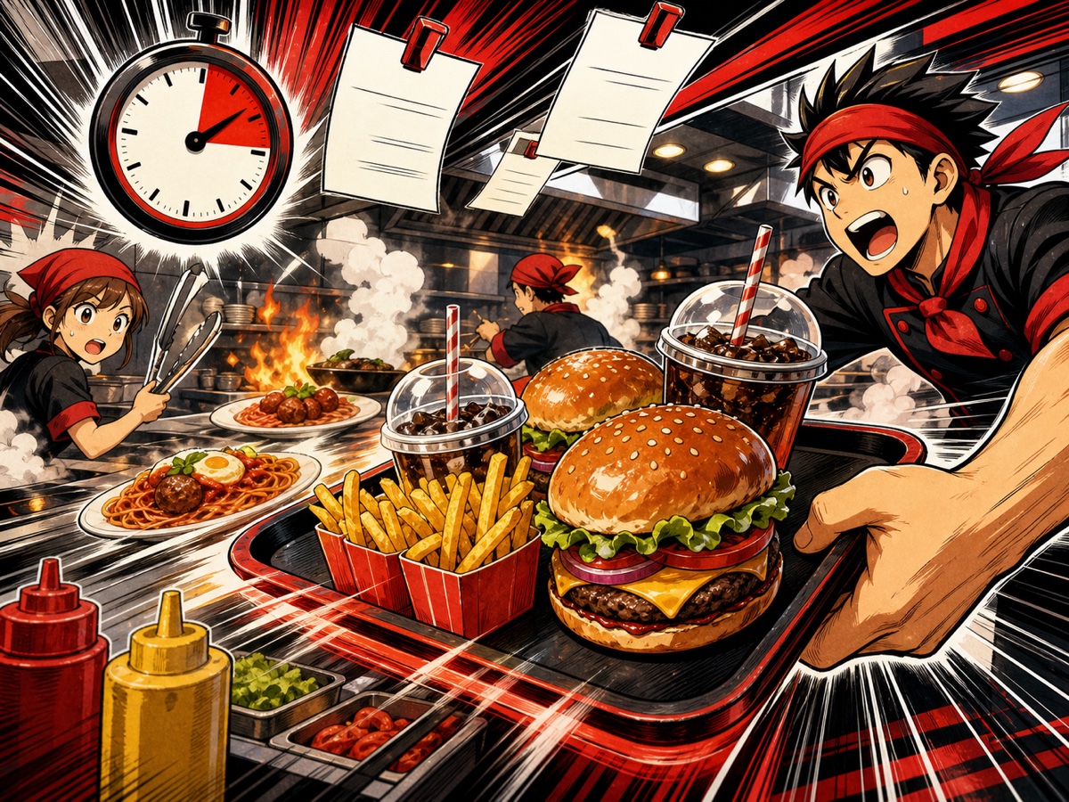 Order Rush food serving time management game