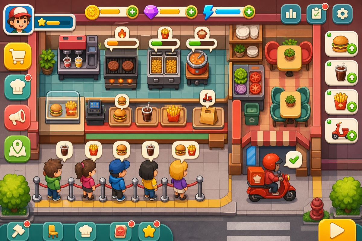 Snack Mayor restaurant management game