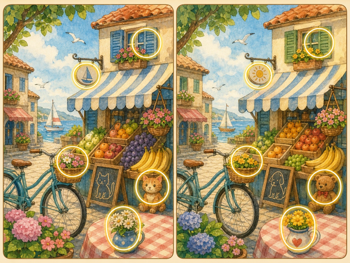 Spot the Differences free online picture puzzle game
